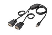 DIGITUS USB 2.0 Anschlusskabel 2.0 -2x RS232-Kabel 1.5m, sw