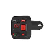 SAVIO FM transmitter  Bluetooth 5.3  QC 3.0 charger  LED display  Bass Boost  TR-15  black