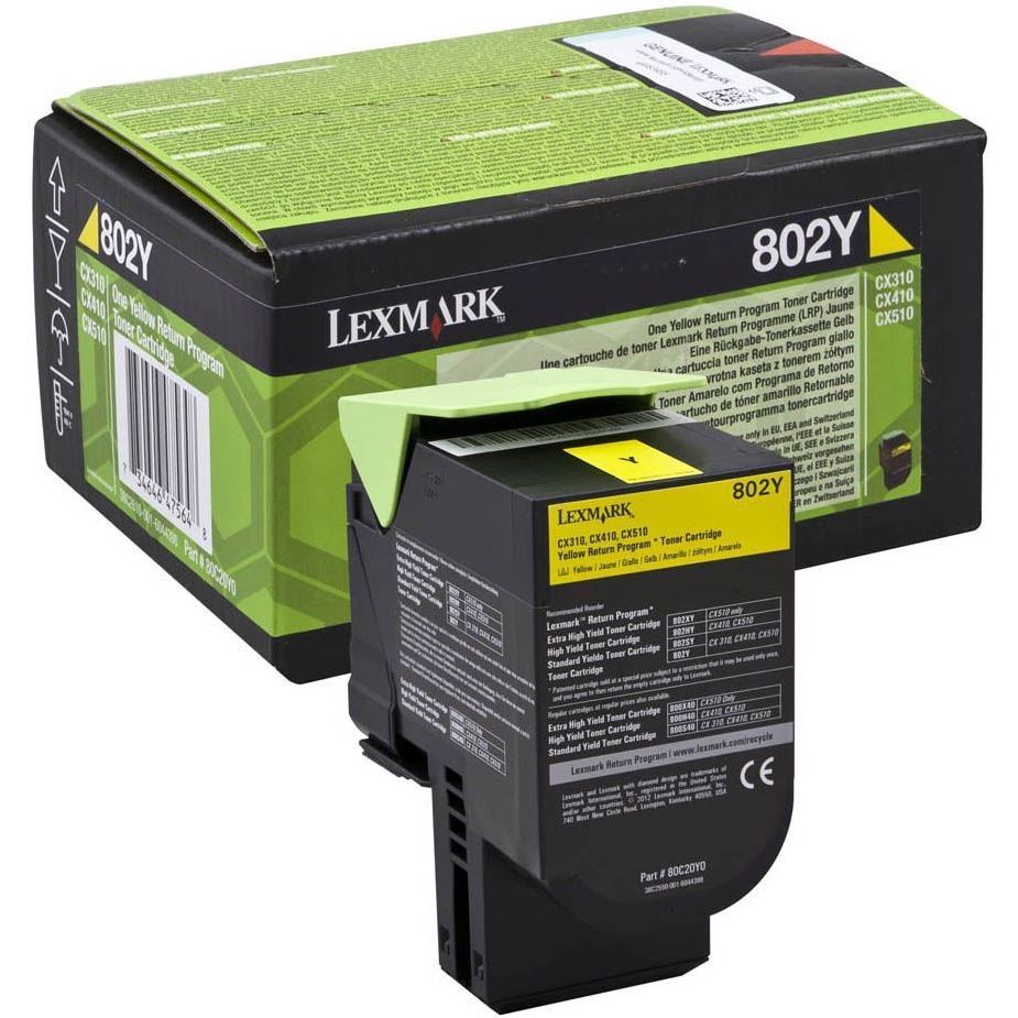 Cartus toner Lexmark LEXMARK 80C20Y0 ,Galben ,1 000 pagini ,Original (80C20Y0)