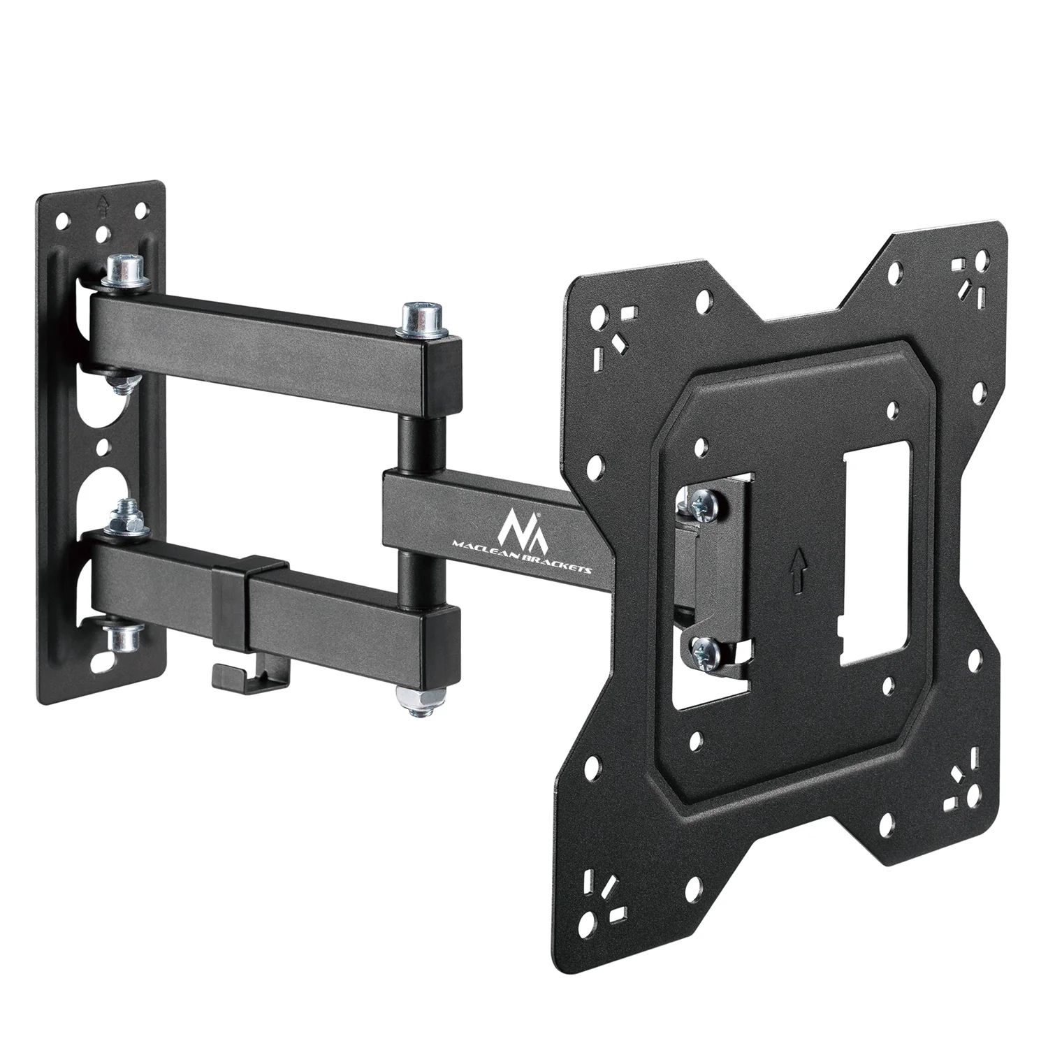 Maclean MC-700N TV Monitor Wall Mount Universal max VESA 200x20 23 -43  30kg Black Extendable Tilting for Small TVs