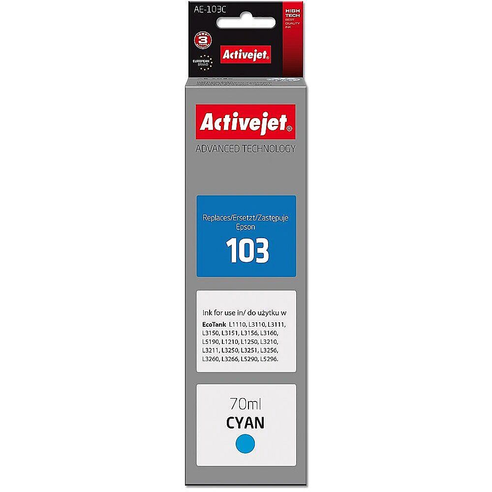Cartus cerneala Activejet AE-103C ,Albastru ,70 ml (compatibil cu Epson AE-103C)