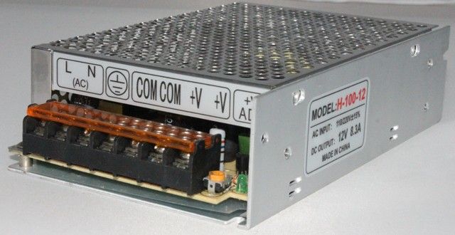 SMPS switching power supply from 230V AC to 12V DC 8.3A power: 100W
- dimensions: 160x97x42mm
Packaging: box 1 pc.