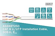 DIGITUS ASSNET250 Cat.6 U/UTP Verlegekabel, 305 m, Eca