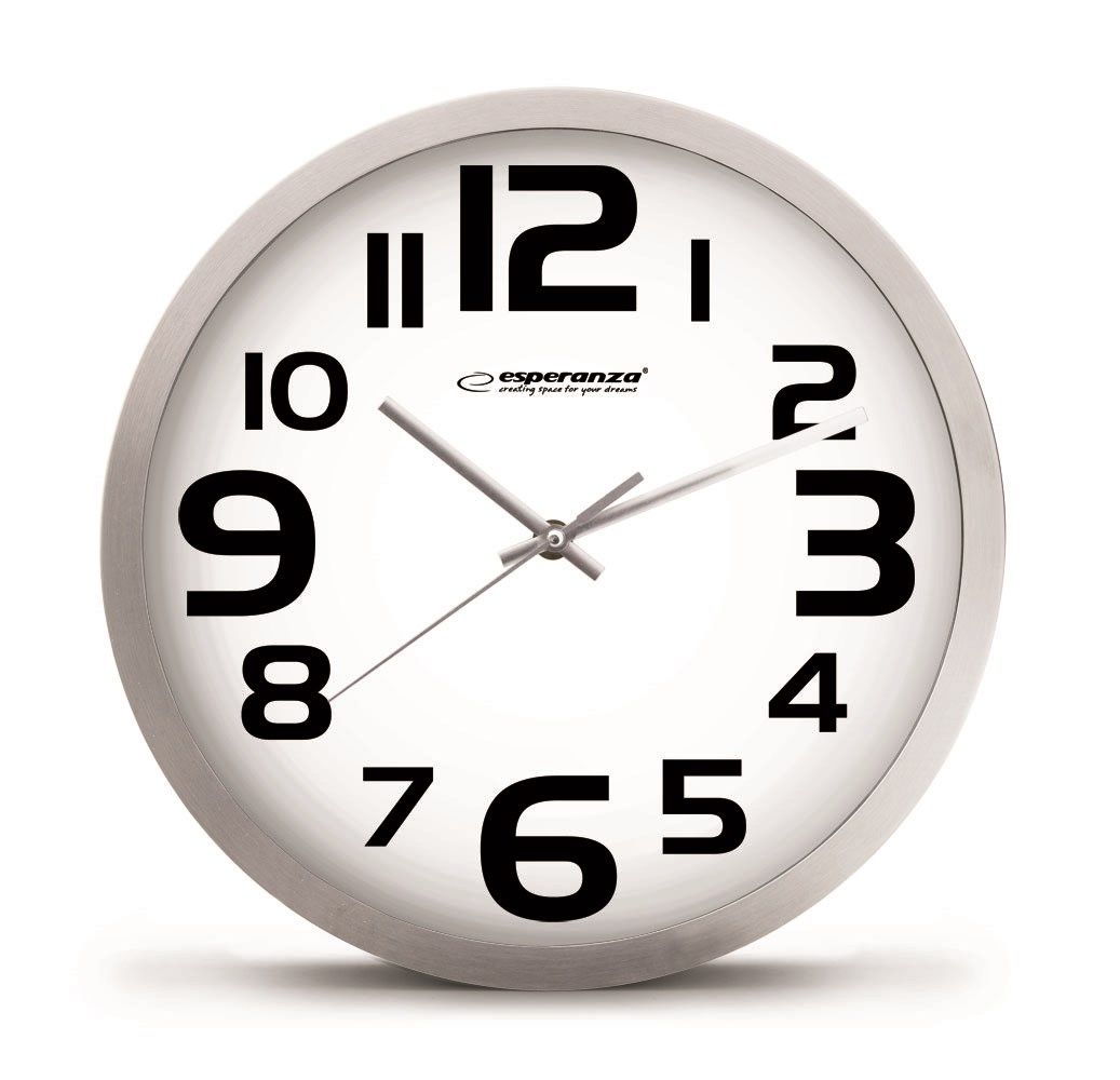 Esperanza EHC013W Wall Clock - Zurich - Black Quartz clock Oval Black  White