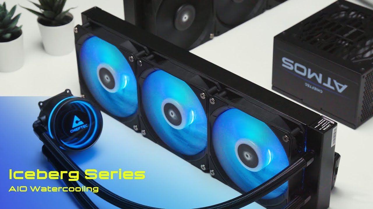 COOLER Chieftec  Iceberg 360 BLK , skt. Intel si AMD, racire cu lichid, 3 x 120mm, 3 x 120mm, iluminare RGB - infinity mirror cooling block, ventilatoare RGB, negru  CLC-360-RGB  (timbru verde 2.00 lei)