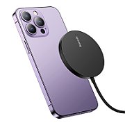 INCARCATOR wireless Baseus Simple Mini3 15W, magnetic, compatibilitate smartphones, cablu Type-C la Type-C inclus, negru  CCJJ040001  (timbru verde 0.18 lei) - 6932172618643