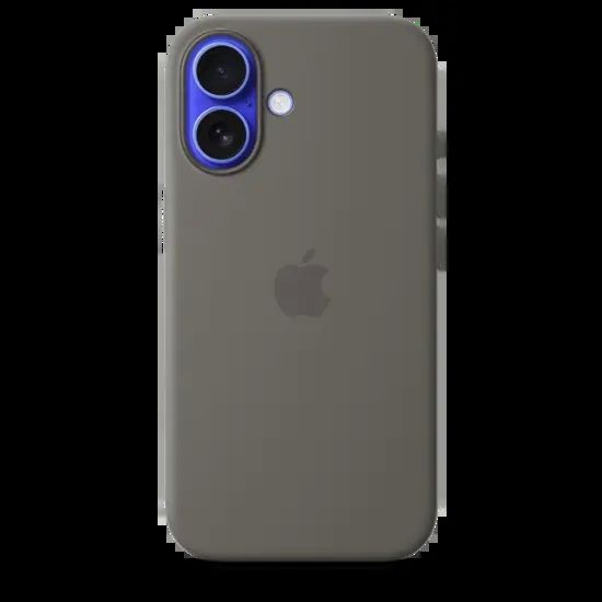 IPHONE 16 SILICONE CASE/WITH MAGSAFE - STONE GRAY