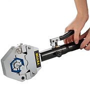 Hydraulic pipe crimping tool with 12 ends