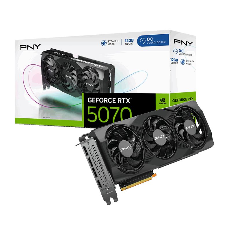 Placa video PNY GeForce RTX 5070 OC Triple Fan 12 GB GDDR7 192 bit