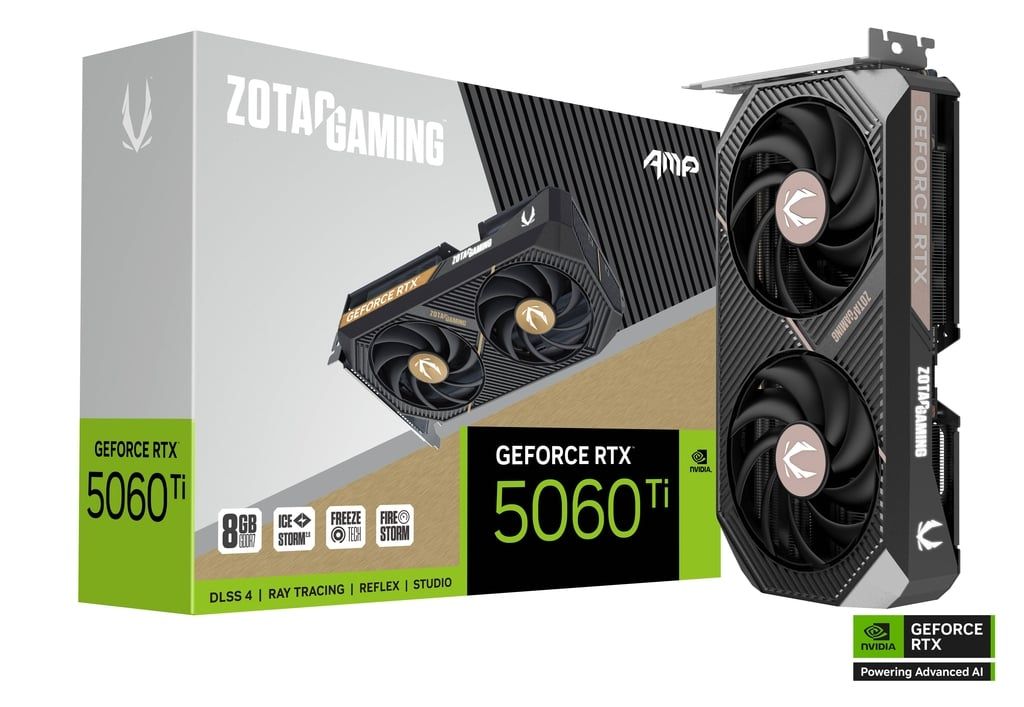 Placa video ZOTAC GeForce RTX 5060 Ti AMP 8 GB GDDR7 128 bit