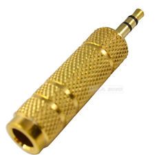 Audio adapter 3.5mm male stereo jack to 6.35mm female stereo jack, metal, gold plated
Packaging: bulk 1 pc.