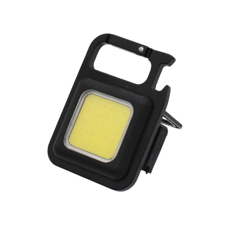 Keychain flashlight with carabiner, bottle opener and 6W COB LED.
- 500mAh Li-polymer battery
- lighting: strong, weak and intermittent
- usb type C plug for charging
- supply voltage: 5V DC
- protection standard: IPX5
- lighting at maximum intensity 100% - approx. 3h
- lighting at medium intensity 50% - approx. 5h
- brightness: 500lm
- USB to USB-C charging cable included
Packaging: box 1 pc.