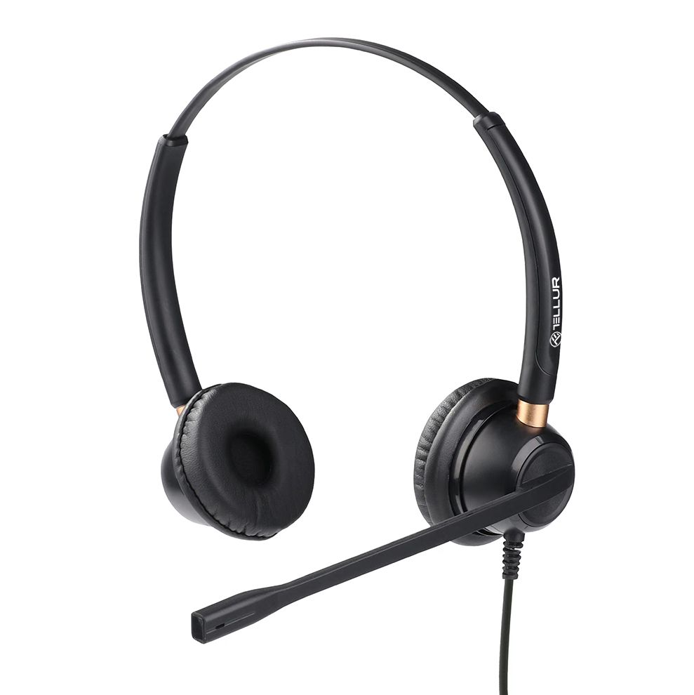 Casti Head-band TELLUR Voice 520N, Wired, Negru
