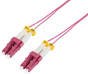 PATCH CORD Fibra Optica LOGILINK OM4 50/125, multimode, LC/UPC-LC/UPC, LSZH, 5 m, super-slim, violet,  FS4LC05  (timbru verde 0.08 lei)