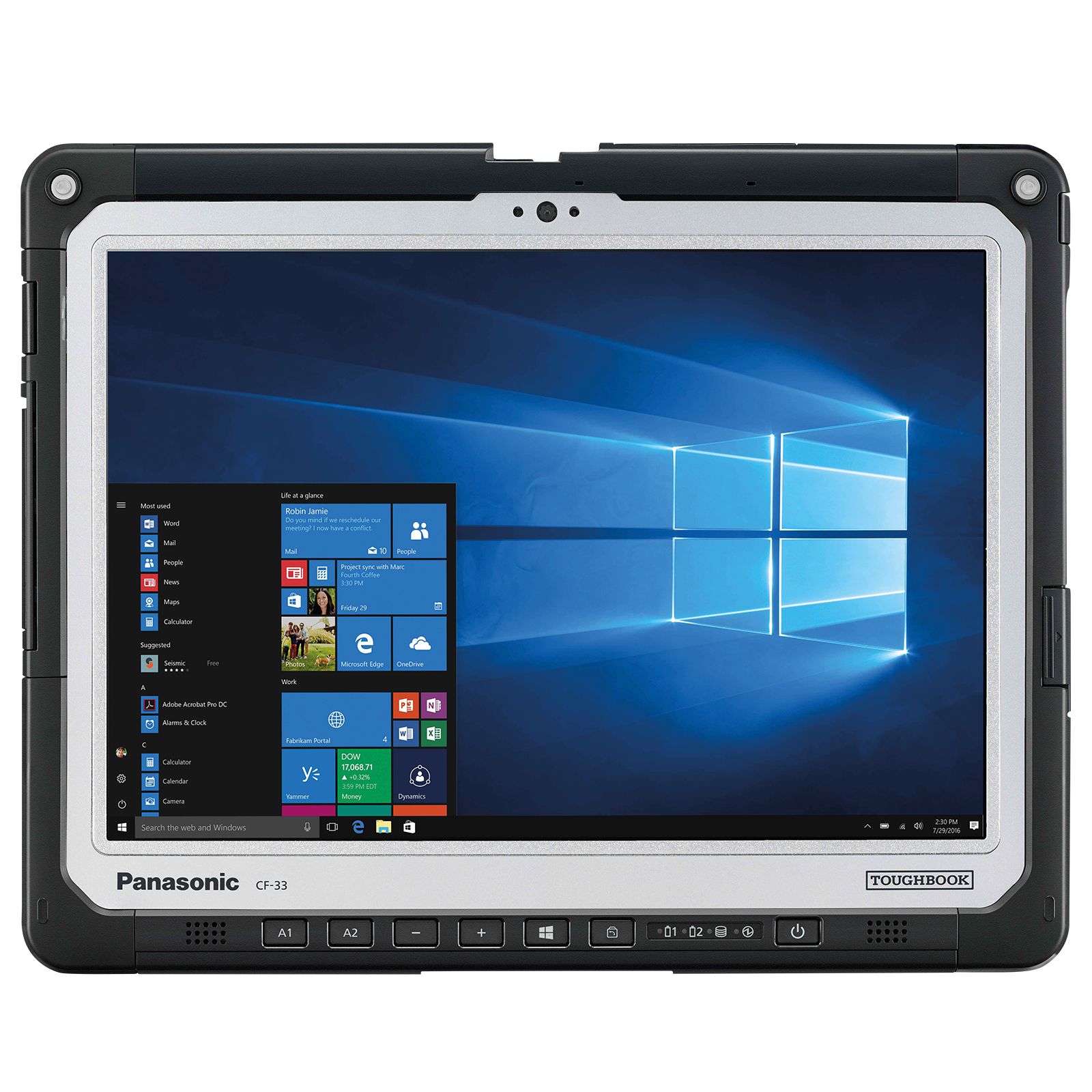 Laptop Panasonic TOUGHBOOK 33 MK4 CF-339AAACBG, 12 inch 2160 x 1440 Touchscreen, Intel Core i5 1345U (10 C / 12 T, 2.5 GHz - 4.7 GHz, 12 MB cache, N/A), 16 GB DDR4, 512 GB SSD, Intel Graphics, Windows 11 Pro, Tastatura QWERTZ, N/A