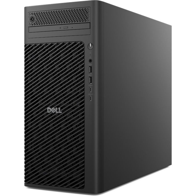 Desktop PC DELL Pro Max T2 FCT2250, Intel 285 (24 C / 24 T, 2.5 GHz - 5.6 GHz, 36 MB cache), 32 GB RAM, 1 TB SSD, Fara unitate optica, Intel Graphics, 1500 W, Windows 11 Pro