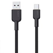 Cablu alimentare si date Aukey, USB Type-A (T) la USB Type-C (T), 1.8m, 480 Mbps, 60W, nylon, negru,  LLTSN1041439  (timbru verde 0.08 lei) -689323785889