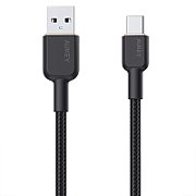 Cablu alimentare si date Aukey, USB Type-A (T) la USB Type-C (T), 1.8m, 480 Mbps, 60W, nylon, negru,  LLTSN1041439  (timbru verde 0.08 lei) -689323785889