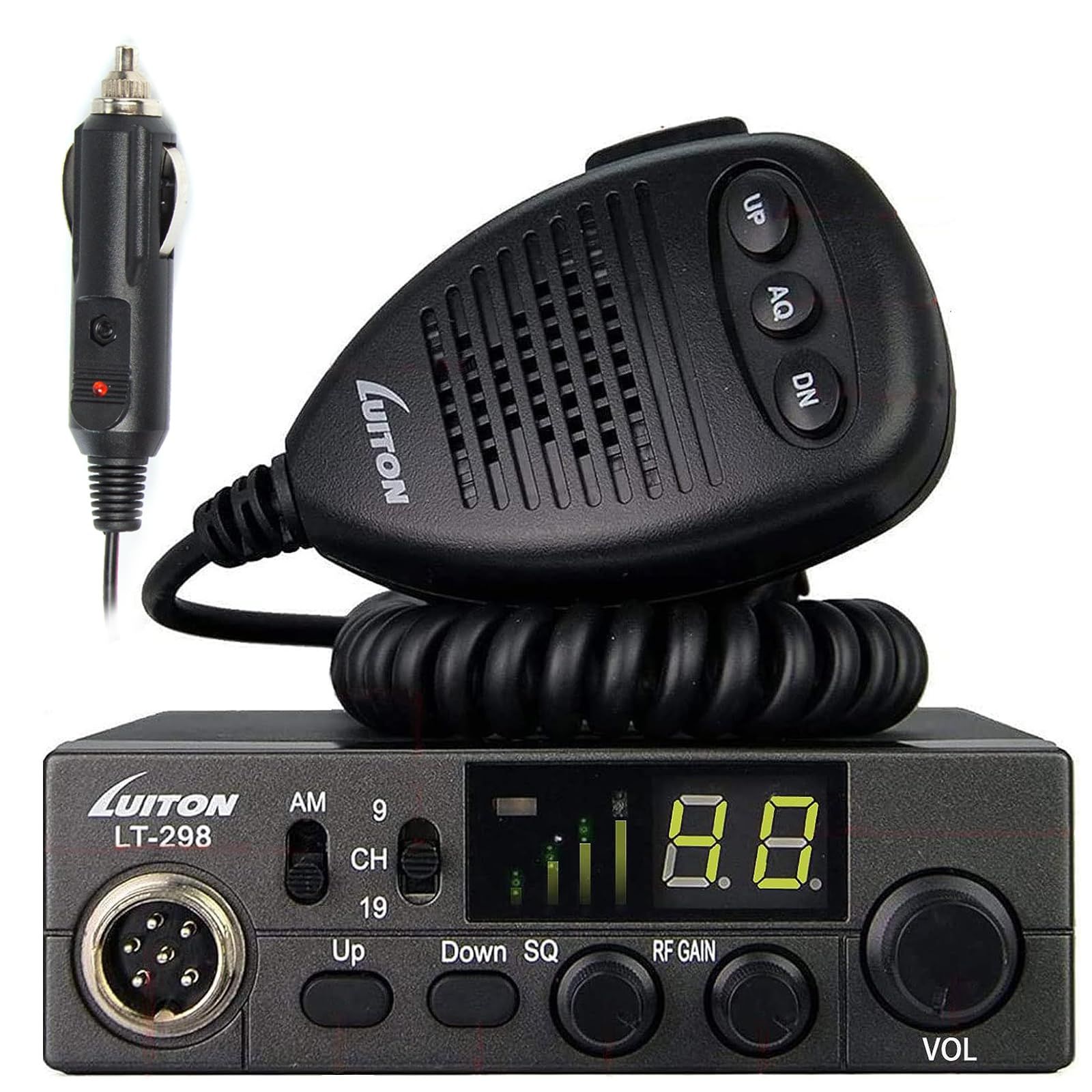 Luiton LT-298 ASQ AM/FM CB Radio Cigarette Lighter Plug Black