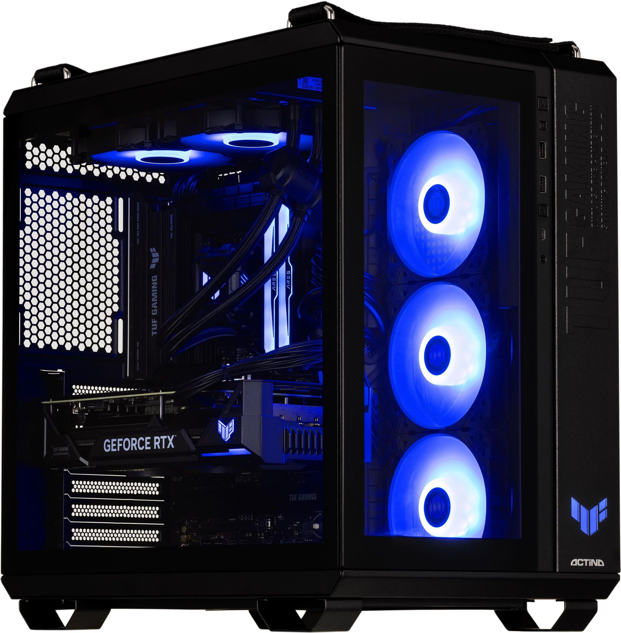 Desktop PC Actina Midi Tower, AMD Ryzen 7 7800X3D (8 C / 16 T, 5.0 GHz), 32 GB RAM, 2 TB SSD, NVIDIA GeForce RTX 5090 32 GB, Fara sistem de operare