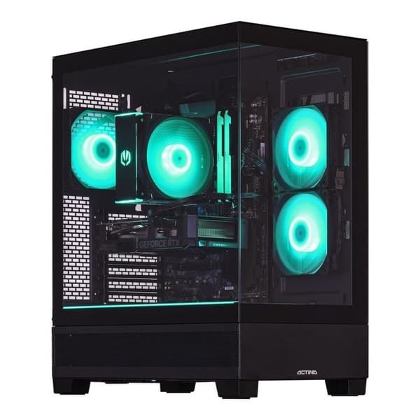Desktop PC Actina Midi Tower, AMD Ryzen 9 7900 (12 C / 24 T, 3.7 GHz - 5.4 GHz), 32 GB RAM, 1 TB SSD, NVIDIA GeForce RTX 5070 12 GB, Fara sistem de operare