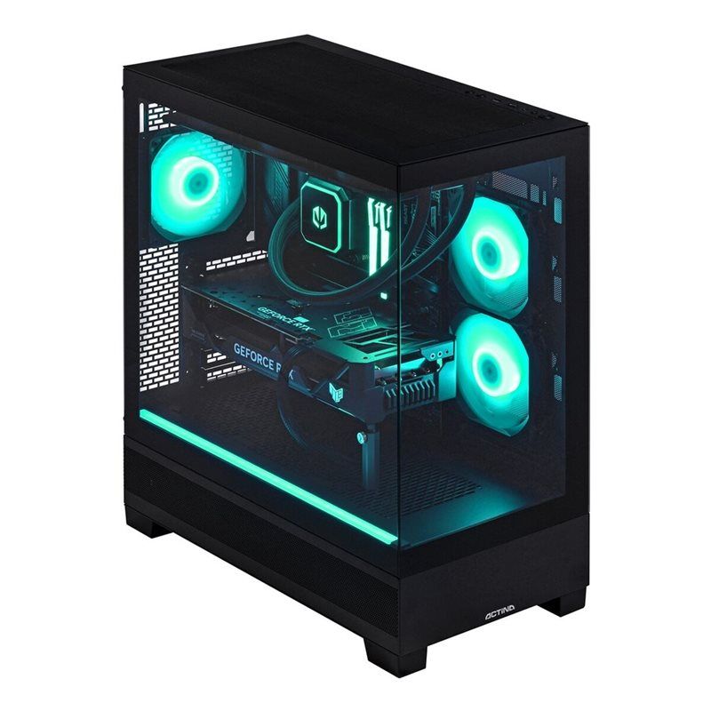 Desktop PC Actina Midi Tower, AMD 9800X3D (8 C / 16 T, 4.7 GHz - 5.2 GHz), 32 GB RAM, 1 TB SSD, NVIDIA GeForce RTX 5070 12 GB, Windows 11 Home