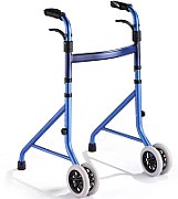 Two-wheel rehabilitation support - walker Blue black