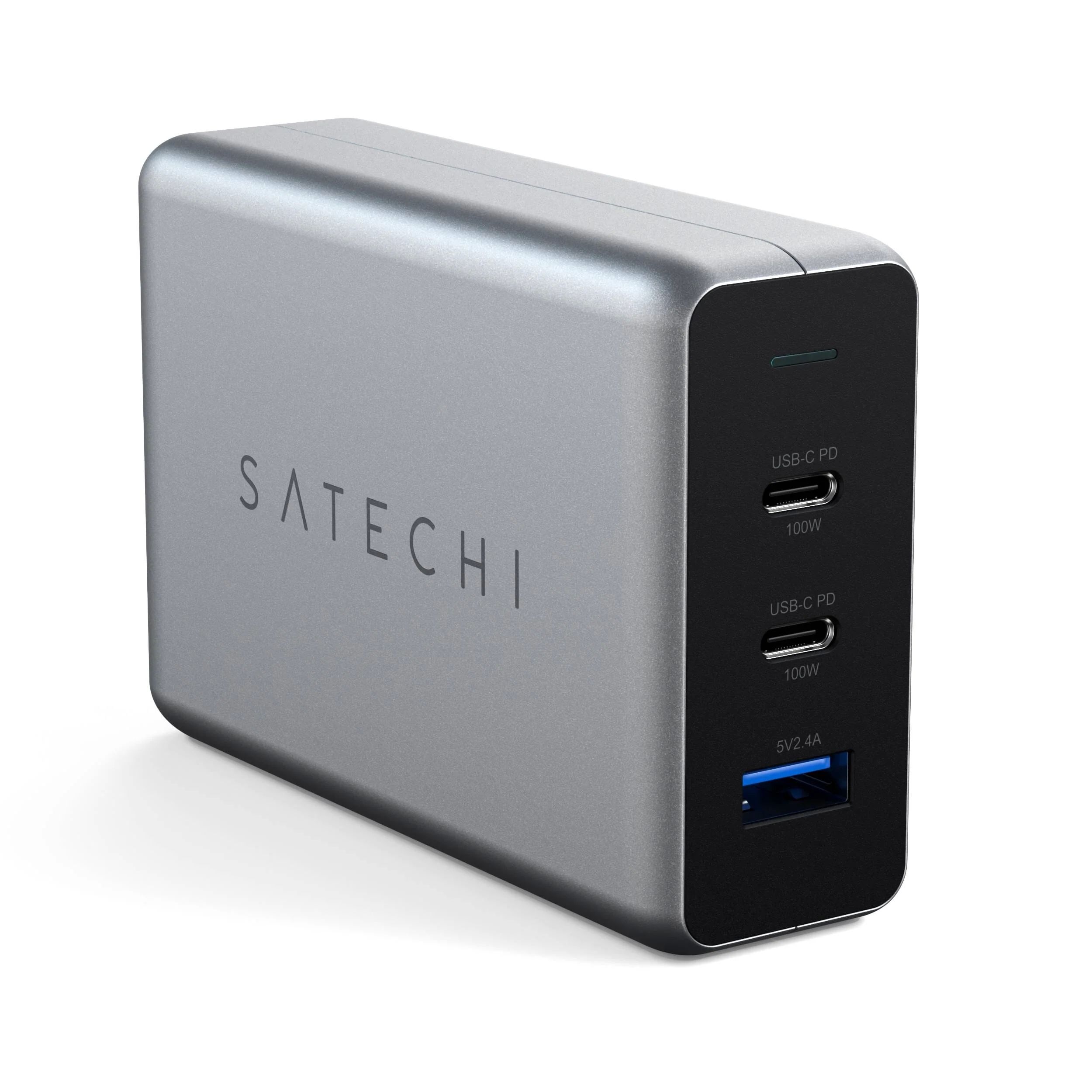 Satechi USB-C PD GaN Charger 100W  2x USB-C  1x US