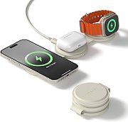 Satechi 3-in-1 Foldable Qi2 Wireless Charging Stand with Type A,C,G plugs - Space Gray