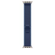 Apple Watch 49mm Loop:  Blue/Bright Blue Trail Loop - S/M - Natural Titanium Finish