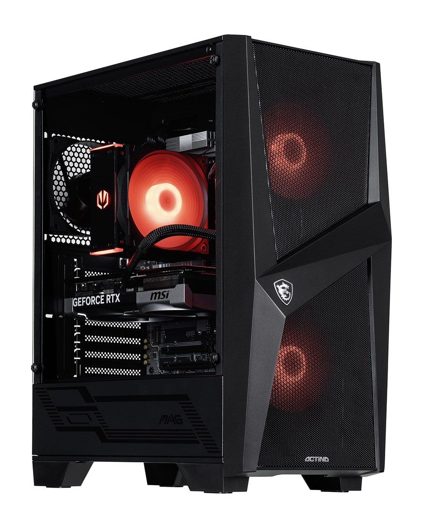 Desktop PC Actina Midi Tower, AMD Ryzen 7 7700 (8 C / 16 T, 3.8 GHz - 5.3 GHz), 32 GB RAM, 1 TB SSD, NVIDIA GeForce RTX 5060 8 GB, Fara sistem de operare