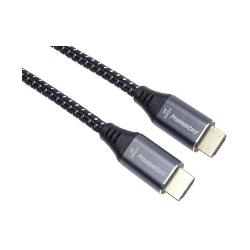 Cablu HDMI, Ultra High Speed, 8K@60Hz, V2.1, conectori auriti metalici din aluminiu, 0.5m, PremiumCord