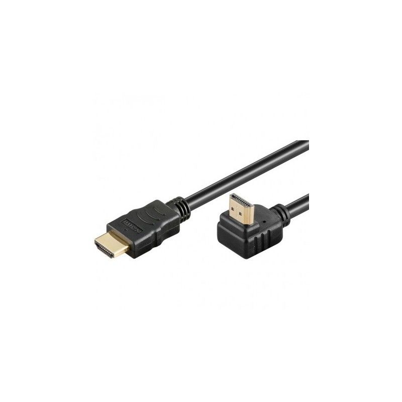 Cablu HDMI, conector 90 grade, 4K@30Hz, V1.4, conectori auriti, 3m, PremiumCord