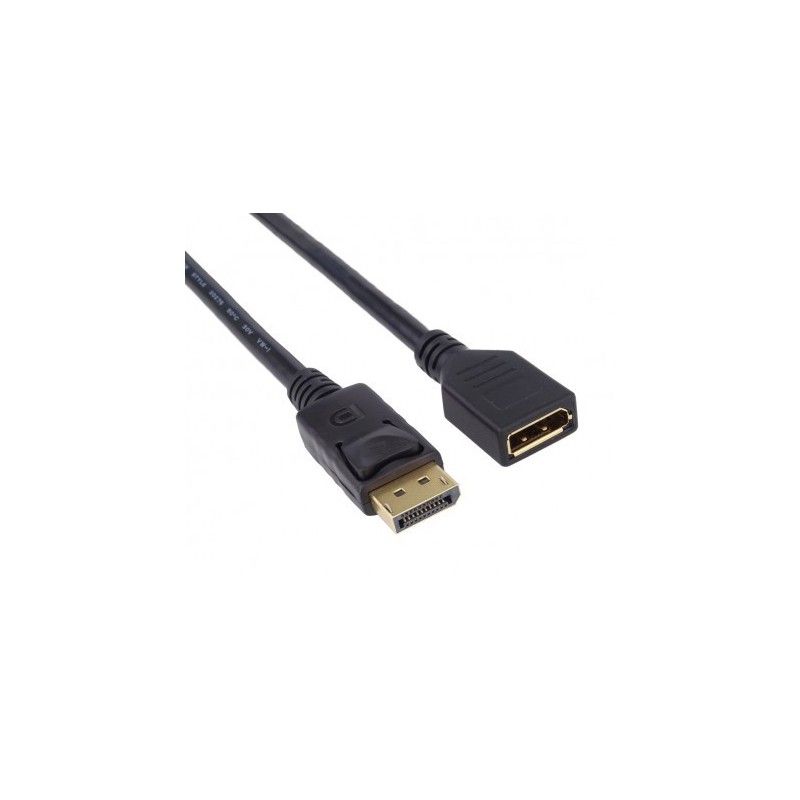 Cablu prelungitor DisplayPort, tata - mama, 4K@30Hz, conectori auriti, 3m, dublu ecranat, PremiumCord