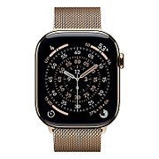 Apple Watch S11 Cellular 46mm Gold Titanium Case with Gold Milanese Loop - M/L