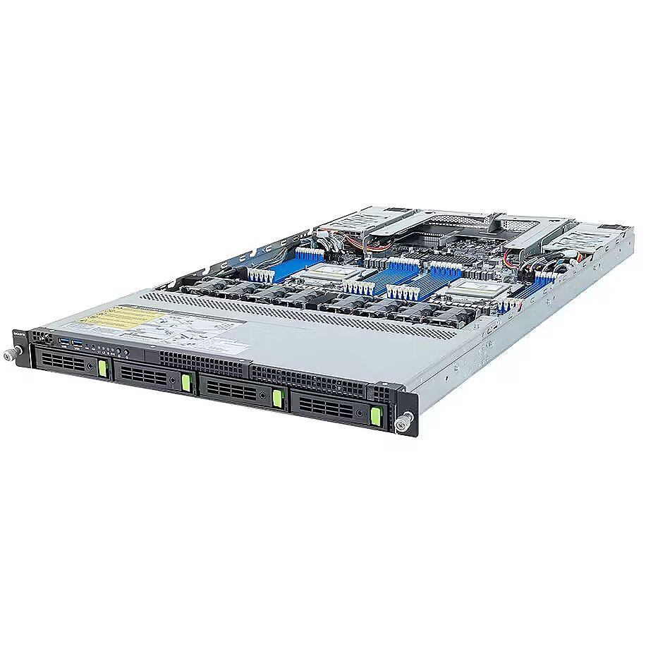 Server GIGABYTE R133-C13-AAG1, Rack 1U, fara procesor,  AMD socket AM5  max 170 W, fara memorie, Fara, 4 x LFF, Fara, 2 x 800 W