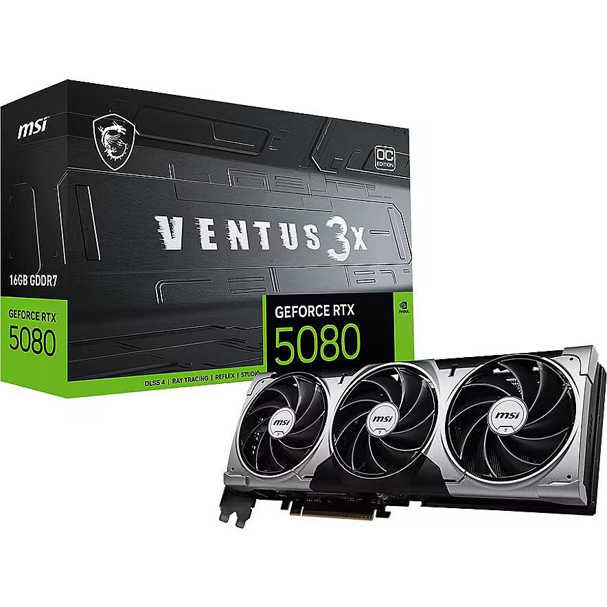 Placa video MSI GeForce RTX 5080 VENTUS 3X OC 16 GB GDDR7 256 bit