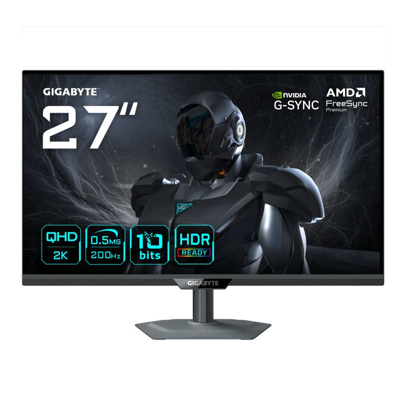Monitor Gaming Gigabyte G27Q20 EK, Panel Size: 27  SS IPS, Panel Backlight/Type: EDGE, Display Surface: Non-glare type, Color Saturation: 94% DCI-P3 / 123% sRGB, True Resolution: 2560 x 1440 (QHD), Brightness: 350 cd/m2 (TYP), Contrast Ratio(Max): 1000.1 TYP, Dynamic Contrast: Viewing Angle