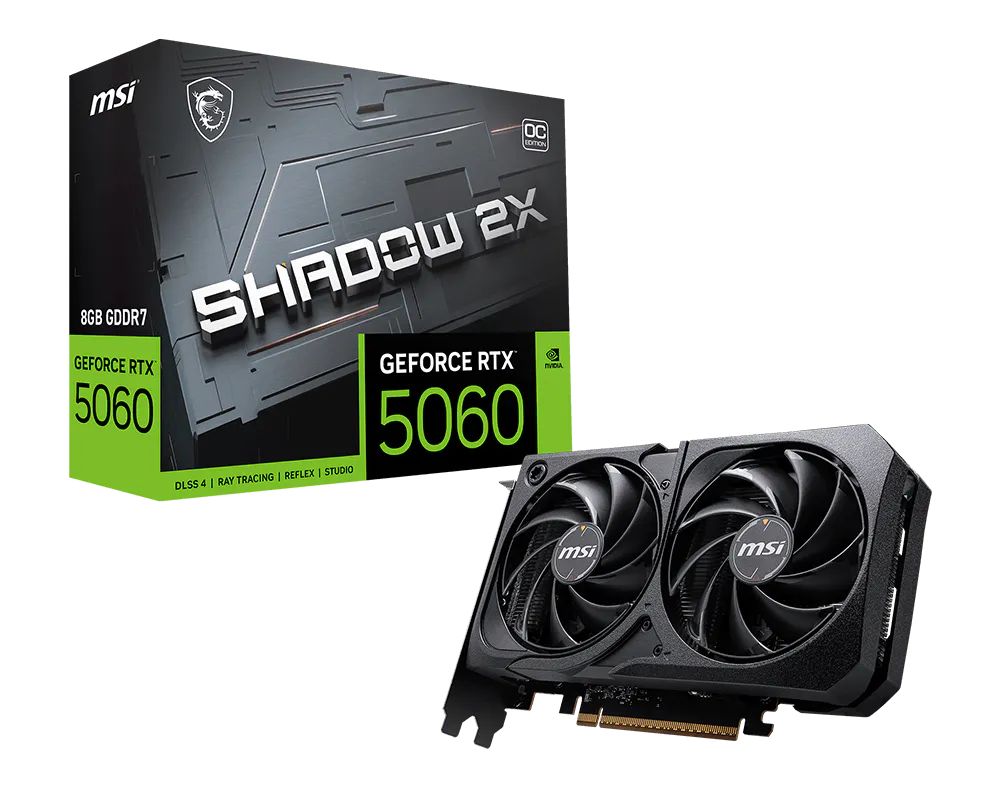 Placa video MSI GeForce RTX 5060 SHADOW 2X OC 8 GB GDDR7 128 bit