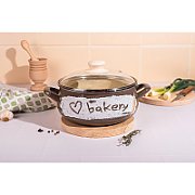 Cratita 1.85l cu capac din sticla Bakery Metalac email/16cm/1.85l