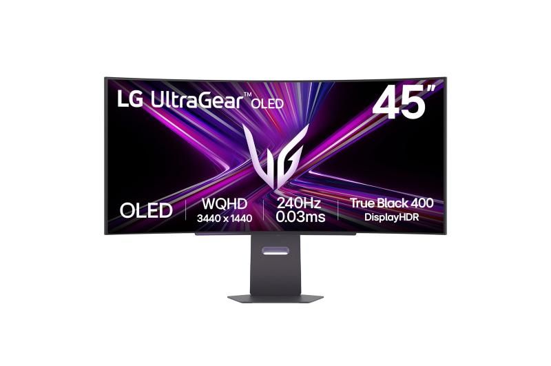 Monitor LG 44.5  45GX900A-B.AEU, Curvature: 800R, Diagonal (inch): 44.5, Diagonal (cm): 113, Aspect ratio: 21:9, Panel: OLED, Resolution: 3440x1440, Refresh Rate: 240Hz, Response time GtG: 0.03ms, Brightness (max): 275 cd/m², Contrast (static) : 1.5M:1, Viewing angle: 178/178, Color Gamut Type
