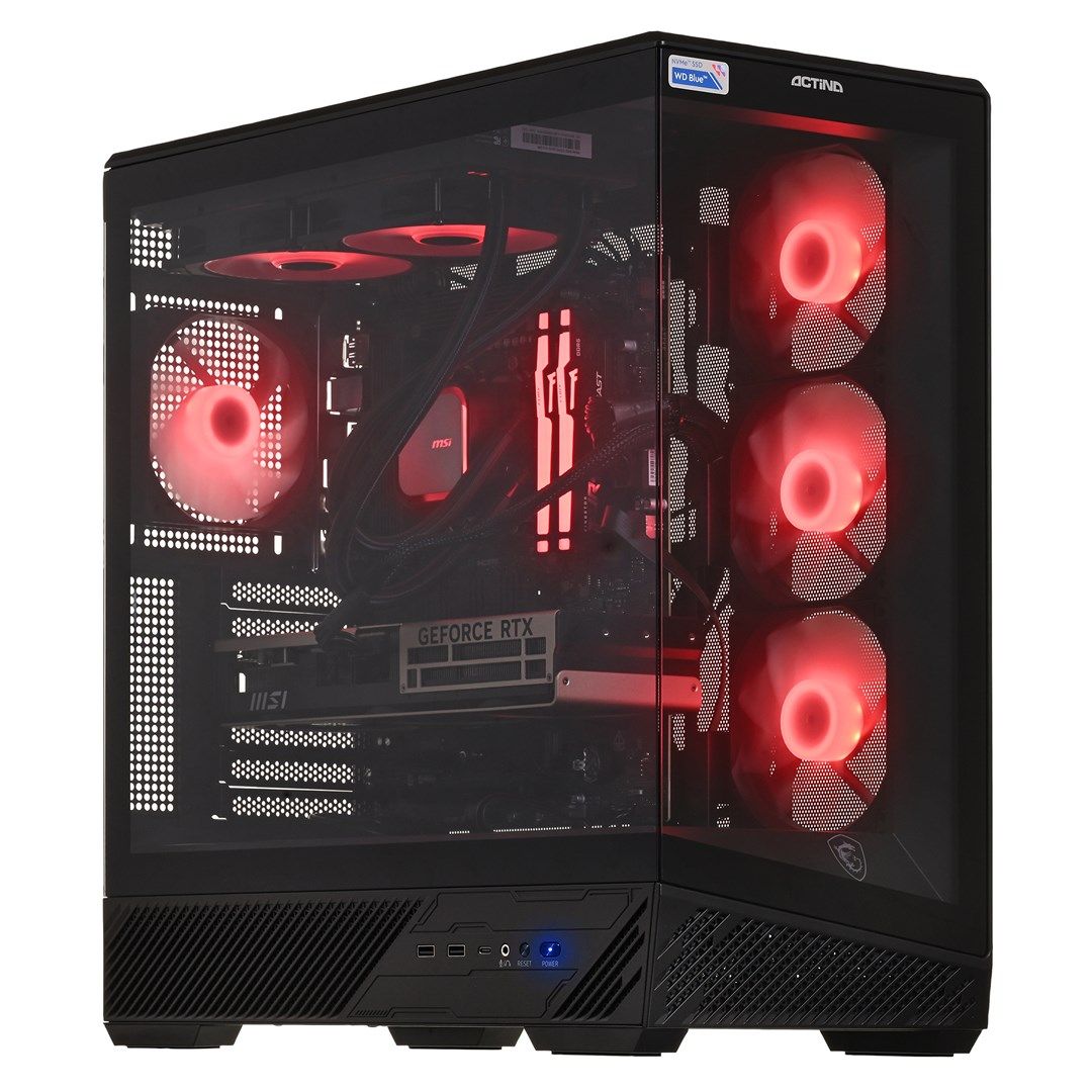 Desktop PC Actina, Intel 245KF (14 C / 14 T, 3.6 GHz - 5.2 GHz, 24 MB cache), 32 GB RAM, 1 TB SSD, Nvidia GeForce RTX 5070, Fara sistem de operare