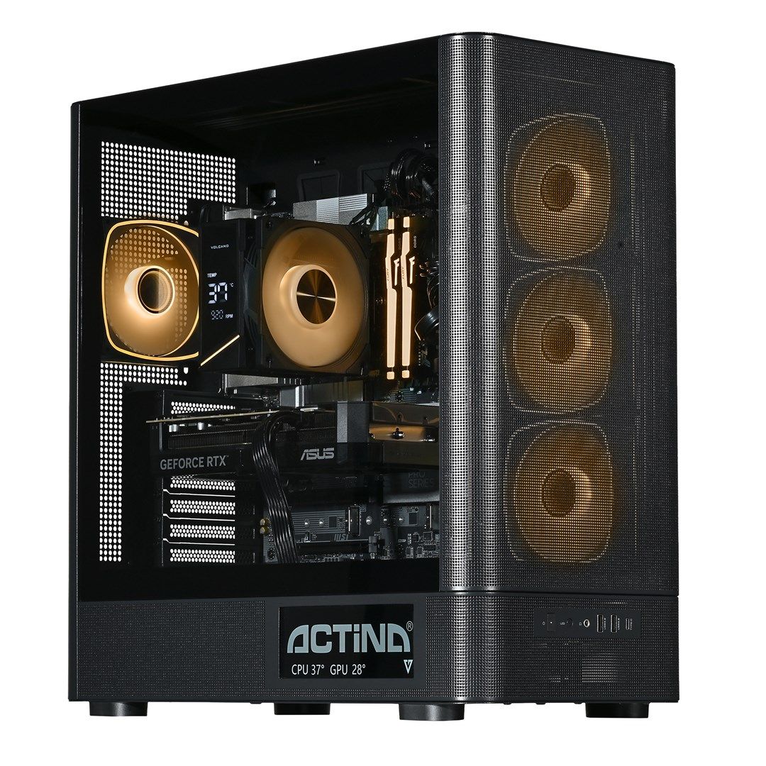 Desktop PC Actina, Intel 250KF Plus (18 C / 18 T, 3.3 GHz - 5.3 GHz, 30 MB cache), 32 GB RAM, 1 TB SSD, Nvidia GeForce RTX 5070, Fara sistem de operare