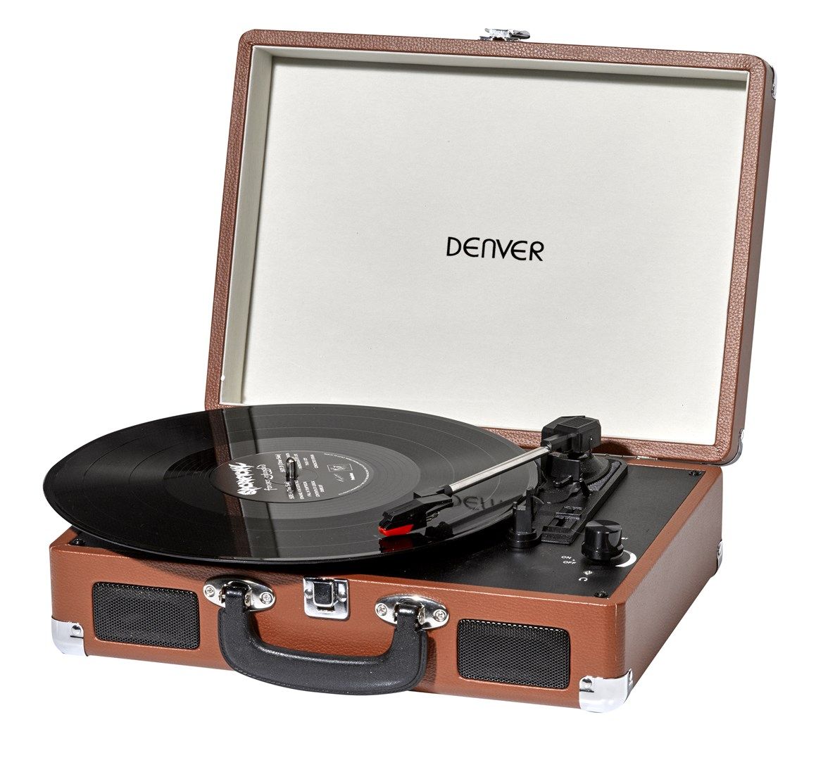 Denver VPL-120 Turntable with USB for PC Recording brown