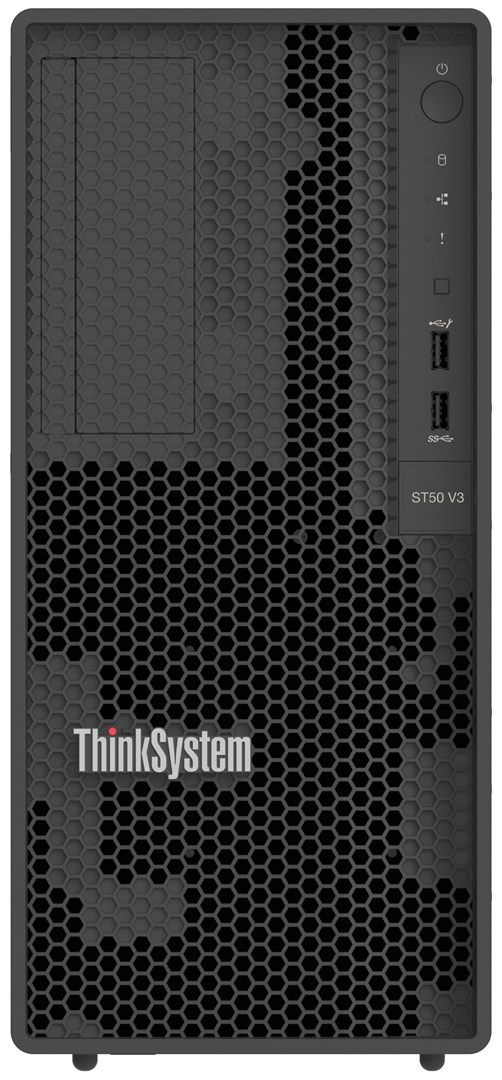 Server Lenovo ThinkSystem ST50 V3, Tower, Intel Xeon 6315P (4 C / 4 T, 2.80 GHz - 4.70 GHz, 12 MB cache, 55 W), 16 GB DDR5 ECC, 2 x 480 GB SSD, 3 x LFF, Fara, 500 W