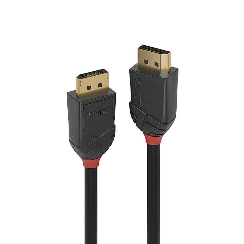 Cablu Lindy DisplayPort 2.1, lungime 1m, Supported Bandwidth: 80Gbps, rezolutie 16360 x 8640 (16K) @ 60Hz, 4:4:4, 10-bit