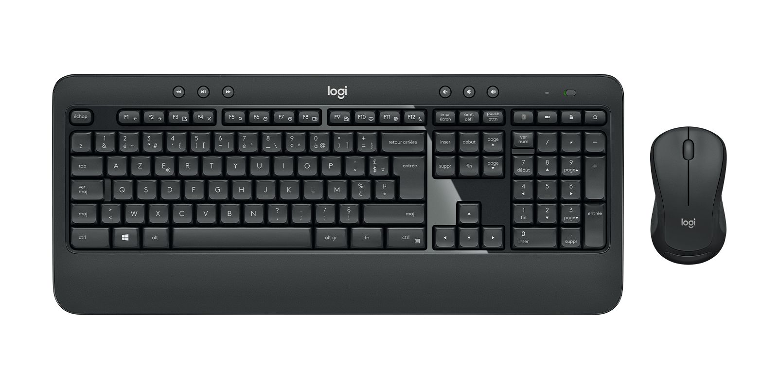 Logitech Keyboard and Mouse Set MK540 Advanced - Arabic Layout - Dark Grey