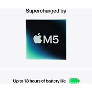 Laptop Apple MacBook Air Z1L0000FP, 13.6 inch 2560 x 1664, Apple M5 10-core (10 C / 10 T, N/A - N/A, N/A cache, N/A), 16 GB LPDDR5X, 512 GB SSD, Apple 8-core, macOS, Tastatura US, Silver