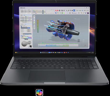 Laptop Dell Precision 16, 16 inch FHD+, AMD Ryzen AI 9 PRO HX 475 (12 C / 24 T, N/A - 5.2 GHz, 38 MB cache, 28 W), 64 GB LPDDR5x, 1 TB SSD, AMD AMD Radeon Graphics, Windows 11 Pro, Tastatura International, N/A