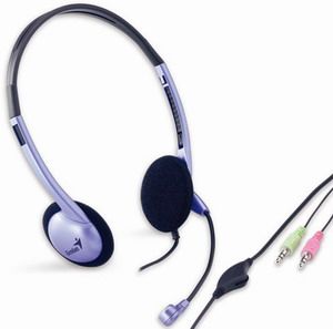 CASTI Genius,  HS-02B , cu fir, standard, utilizare multimedia, microfon pe brat, conectare prin Jack 3.5 mm x 2, albastru,  31710037100 , (include TV 0.75 lei)